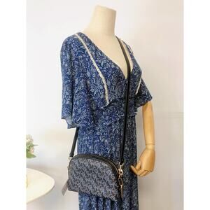 Coach CF343 Madi Crossbody With Coach Monogram Print IN Navy